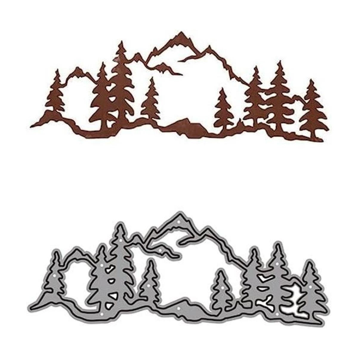 XMYXCRAFT Troqueles de metal para árbol y montaña