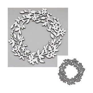 XMYXCRAFT Corona de hojas de flores troqueles de metal_1