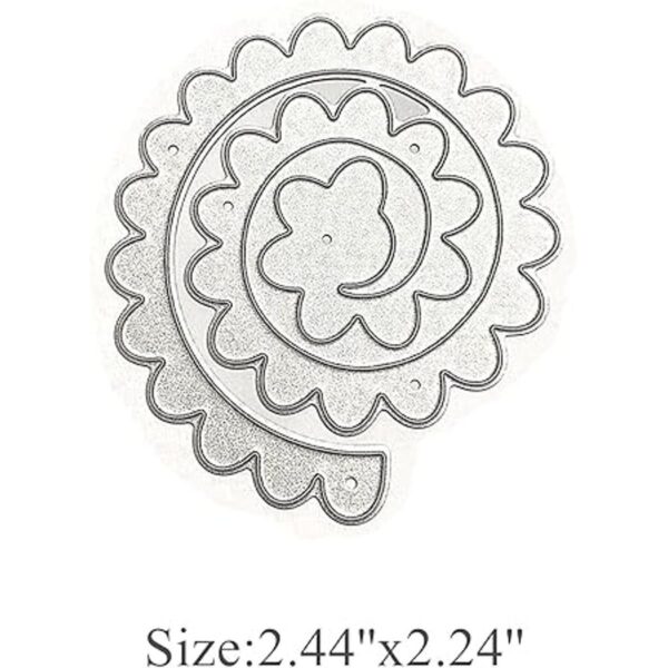 XMYXCRAFT Troqueles de metal con flores en espiral 3D