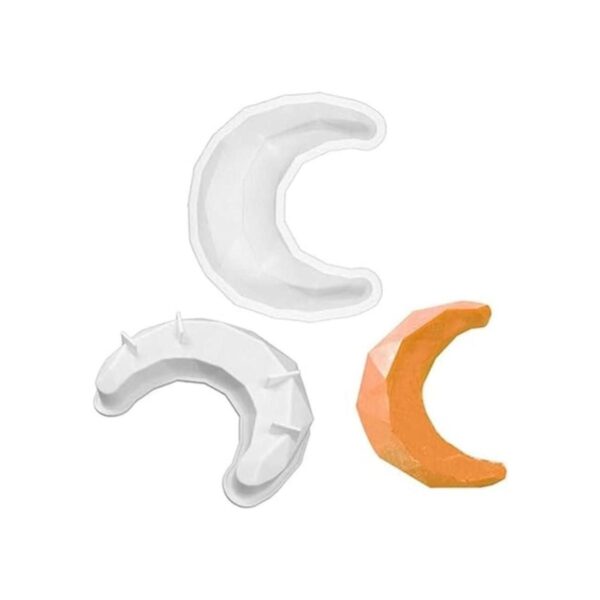 XMOX Molde de silicona 3D Moon DIY Mousse Cake Mold