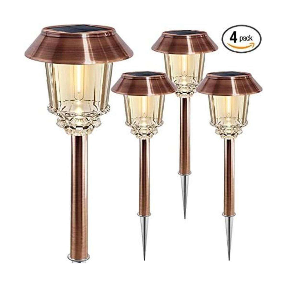 XMCOSY Luz solar de camino Set de luces LED de paisaje