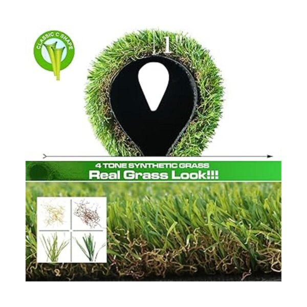XLX TURF Alfombra con césped artificial gruesa para