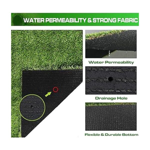 XLX TURF Alfombra con césped artificial gruesa para