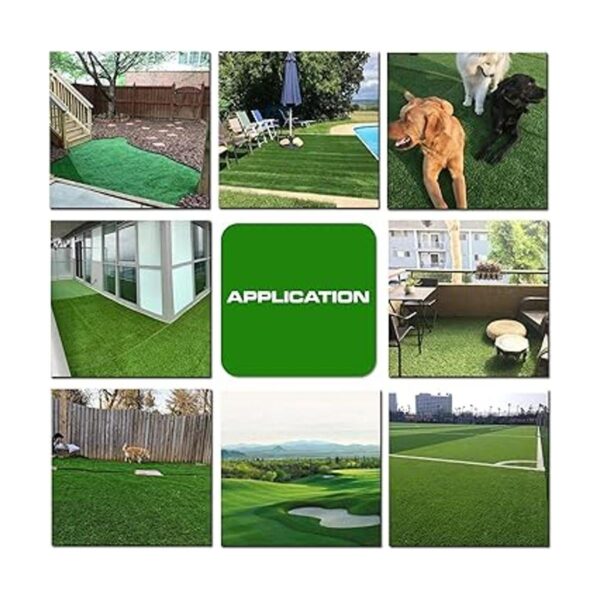 XLX TURF Alfombra con césped artificial gruesa para