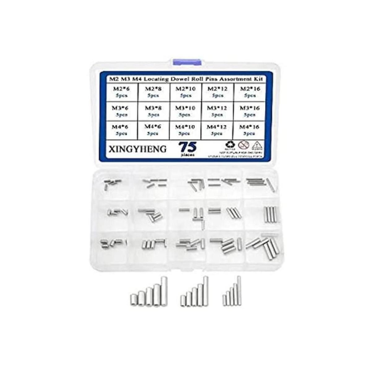 XINGYHENG 75 piezas 15 tipos M2 M3 M4 304 Pines de acero