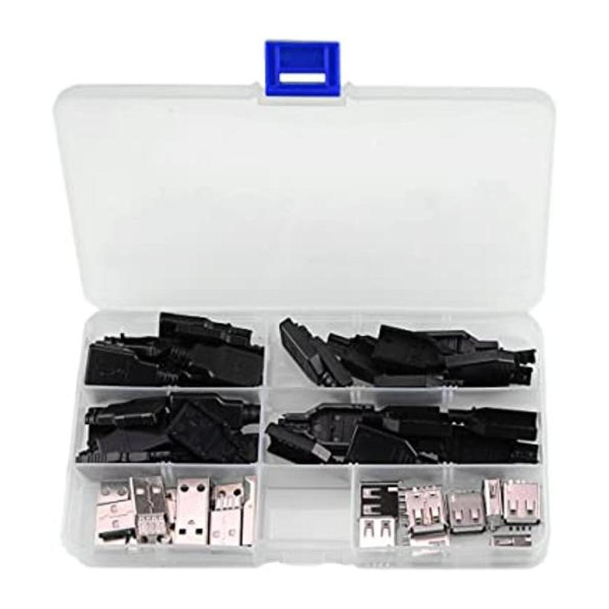 XINGYHENG 20 Set Premium Conector USB con carcasa tipo A