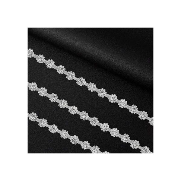 Cadena de cristal de 0.394 in y 1 yarda con forma de flor_3
