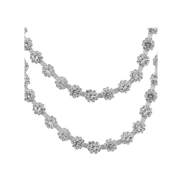 Cadena de cristal de 0.394 in y 1 yarda con forma de flor_1