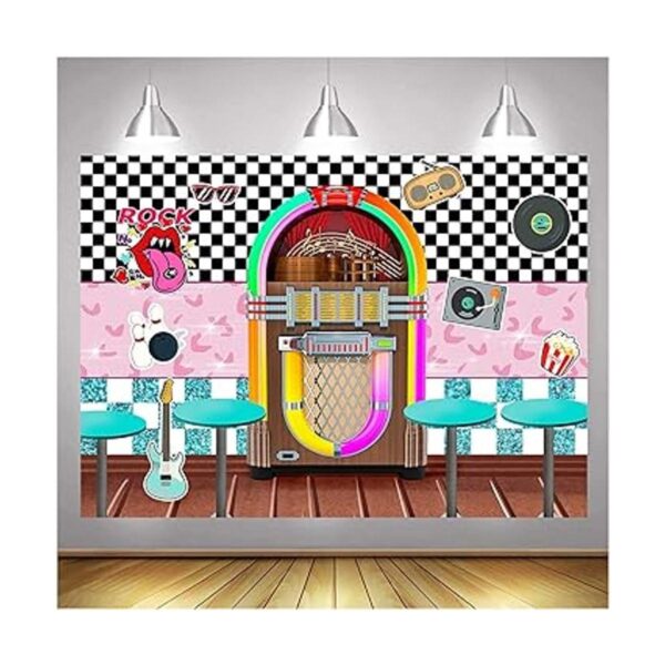 XLL Rock Roll Party Back to 50s Sock Hop Fondo de_2