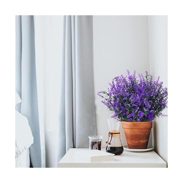 Paquete de 8 plantas artificiales flores hierba
