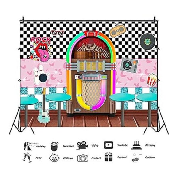 XLL Rock Roll Party Back to 50s Sock Hop Fondo de_4