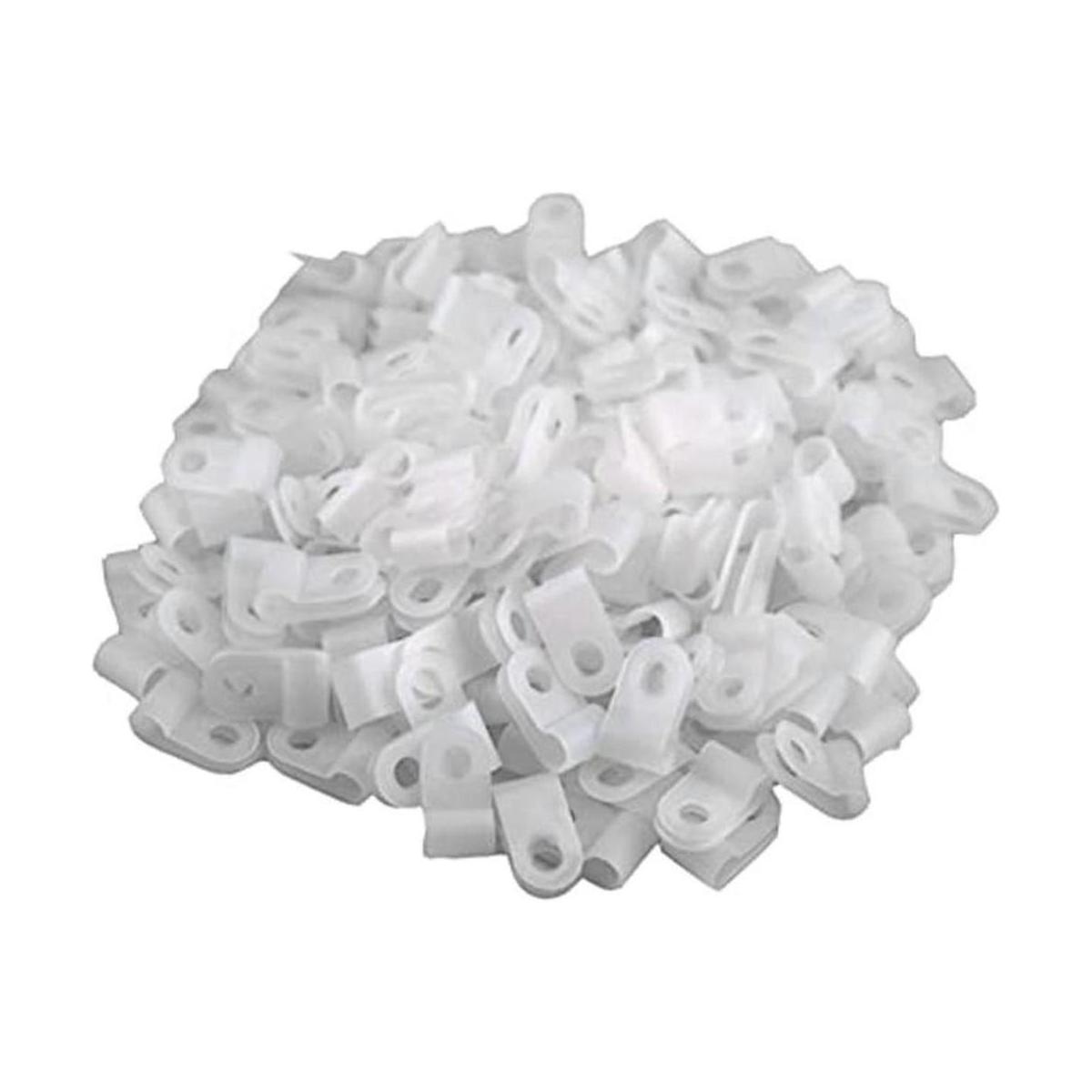 XINGYHENG 200 piezas de nailon blanco tipo R abrazadera de
