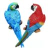 XKFLAUHM 1 par de estatuas de loros de resina realista_1