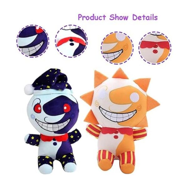 Sundrop and Moondrop Plush Toy FNAF Plushies Clown Figure_4