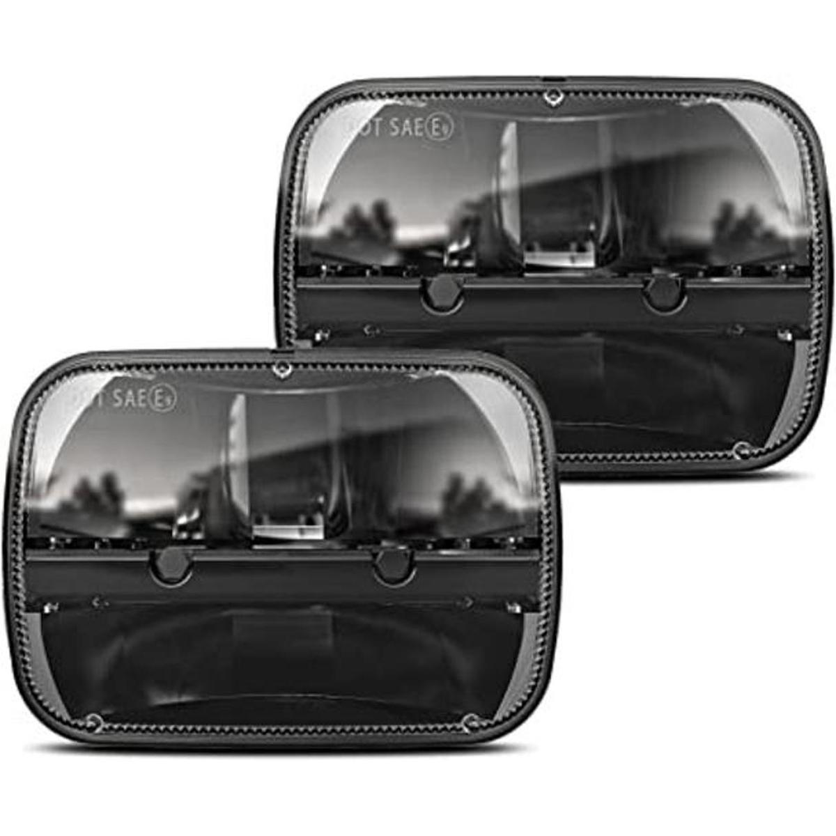 1 par de faros delanteros LED rectangulares de 105 W de 5