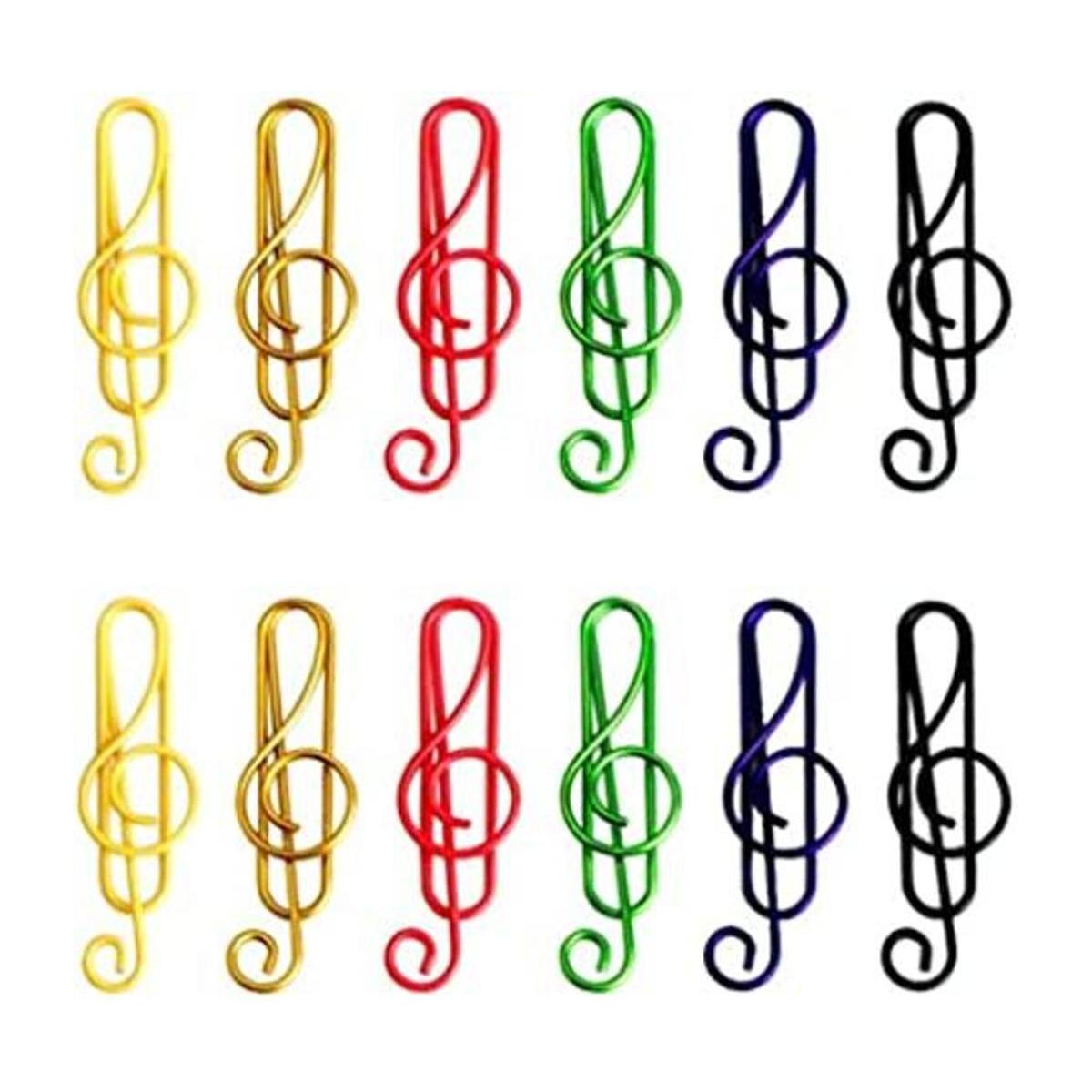 100 clips de papel musical 6 colores marcador de música