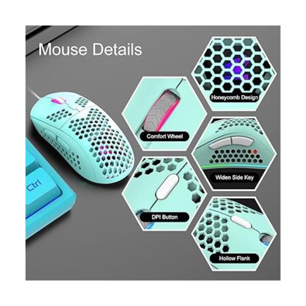 Combo de teclado y mouse para juegos 60 Samll Mini RGB