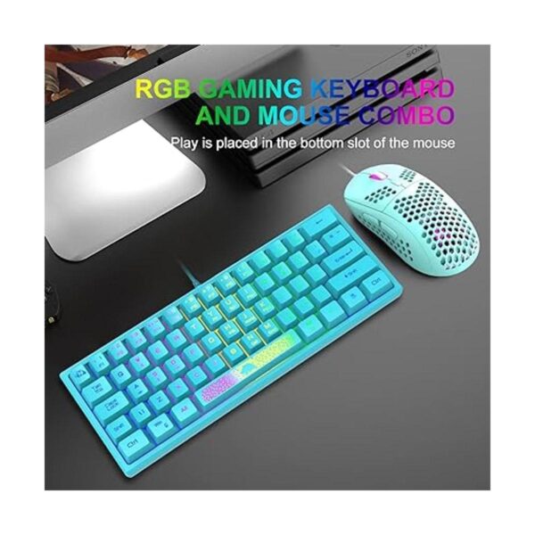 Combo de teclado y mouse para juegos 60 Samll Mini RGB