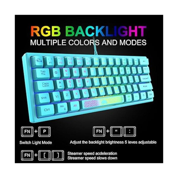 Combo de teclado y mouse para juegos 60 Samll Mini RGB