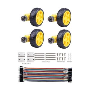 Kit de ruedas de motor de CC 4 piezas de motor TT de 3_1