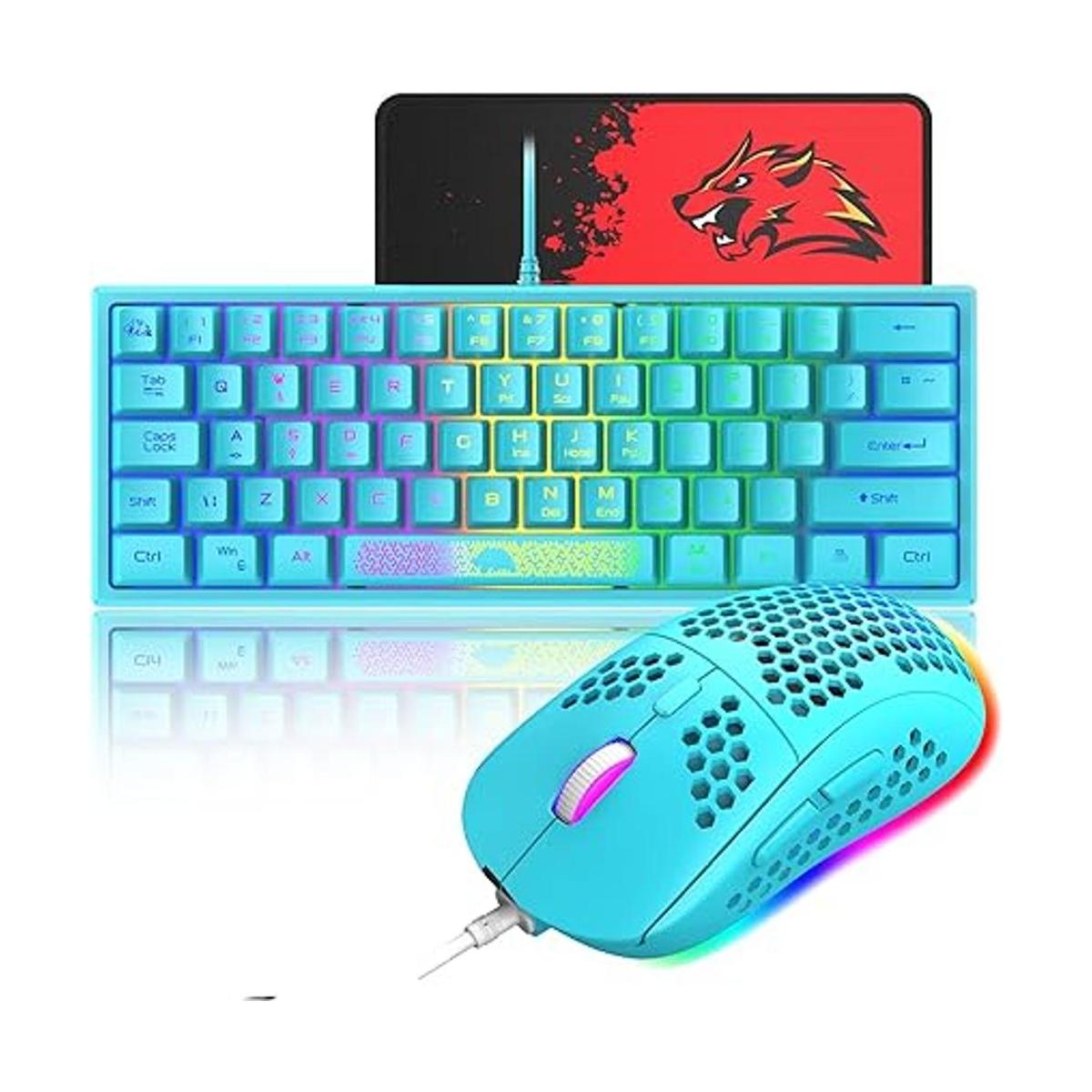 Combo de teclado y mouse para juegos 60 Samll Mini RGB