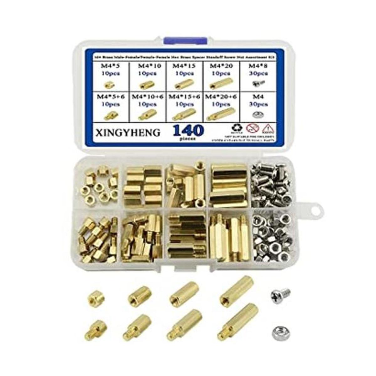 XINGYHENG 140 piezas M4 latón machohembrahembrahembra