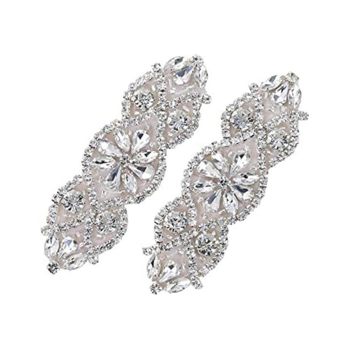 2 apliques de novia de diamantes de imitación para ajuar