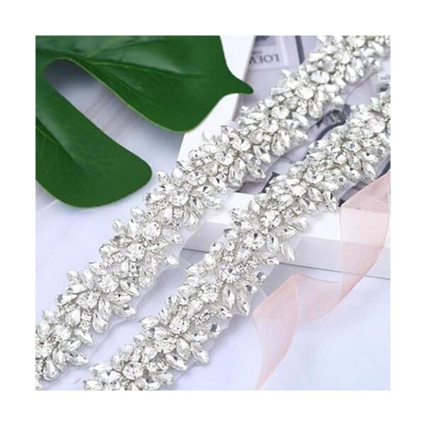 XINFANGXIU Vestido de novia de plata de 1 yarda apliques