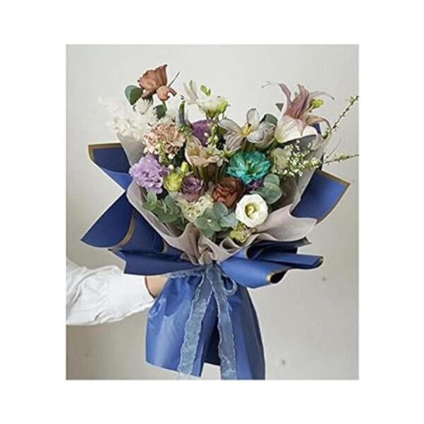XICHEN 20 hojas de papel de regalo de flores con borde_4