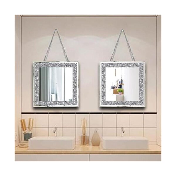 XIHACTY Espejos de pared de 2 piezas espejos de diamante