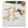 30 pendientes de madera en blanco forma de cola de sirena