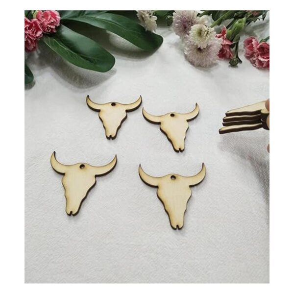 30 piezas de pendientes de vaca de madera aretes en