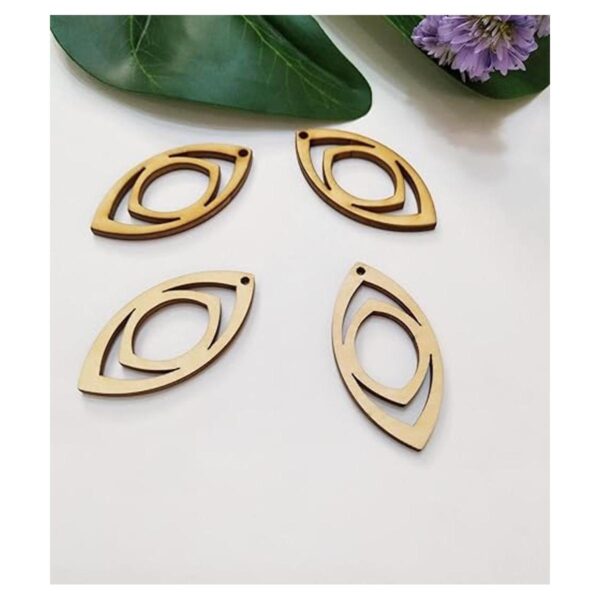 30 aretes de madera ovalados de doble punta aretes de