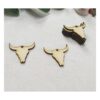 30 piezas de pendientes de vaca de madera aretes en