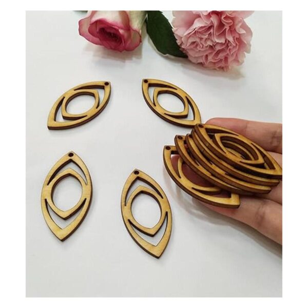 30 aretes de madera ovalados de doble punta aretes de