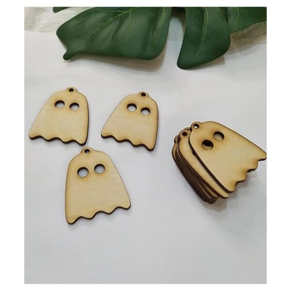 30 pendientes de madera con forma de fantasma accesorios