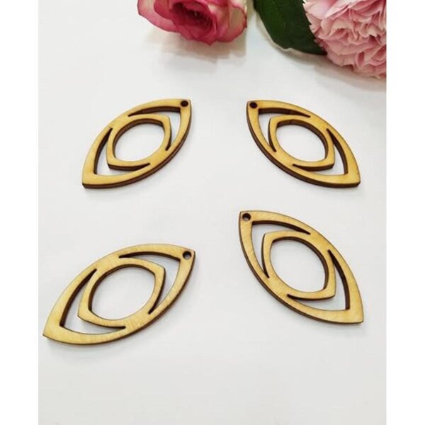 30 aretes de madera ovalados de doble punta aretes de