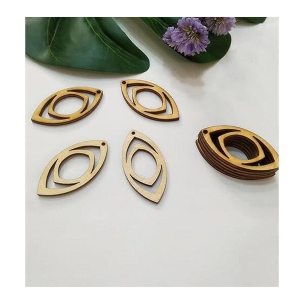 30 aretes de madera ovalados de doble punta aretes de