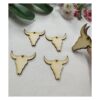 30 piezas de pendientes de vaca de madera aretes en