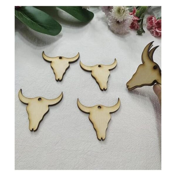 30 piezas de pendientes de vaca de madera aretes en