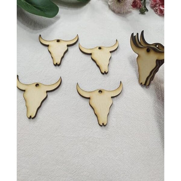 30 piezas de pendientes de vaca de madera aretes en