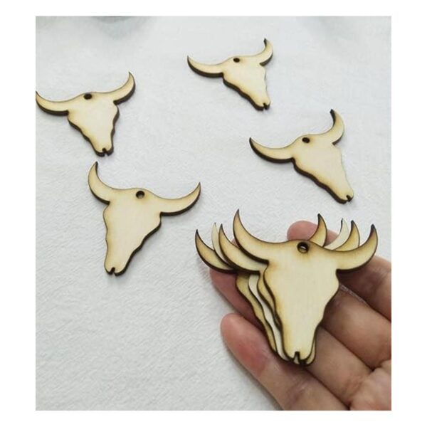 30 piezas de pendientes de vaca de madera aretes en