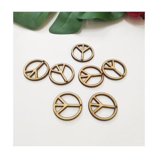 30 piezas de pendientes de paz de madera aretes de paz de