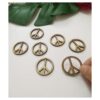 30 piezas de pendientes de paz de madera aretes de paz de