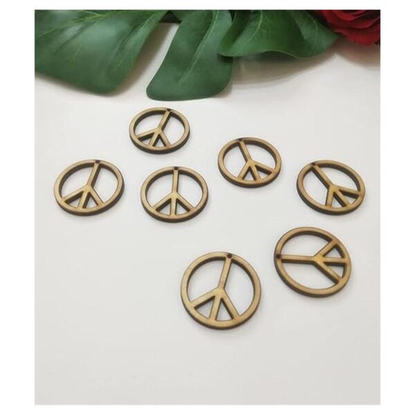 30 piezas de pendientes de paz de madera aretes de paz de