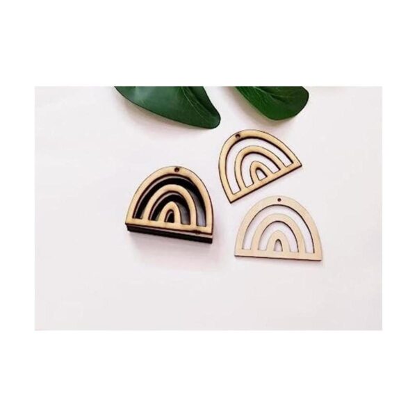 30 piezas de pendientes de madera arco iris pendientes de_1
