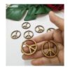 30 piezas de pendientes de paz de madera aretes de paz de