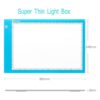Caja de luz de dibujo A4 tablero de trazado con 3 brillo_2
