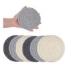 Portavasos absorbentes hechos a mano trenzados para