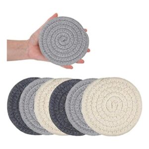 Portavasos absorbentes hechos a mano trenzados para